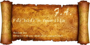 Fábián Amarilla névjegykártya