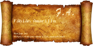 Fábián Amarilla névjegykártya